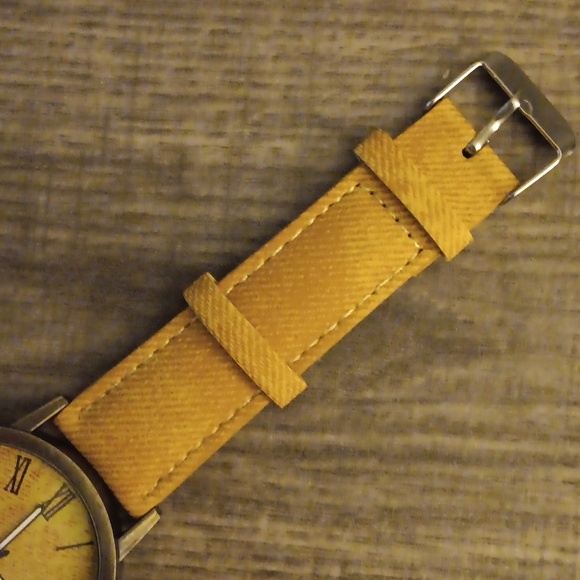 COPY - Denim Leather strap watch Grey - Picture 4 of 4